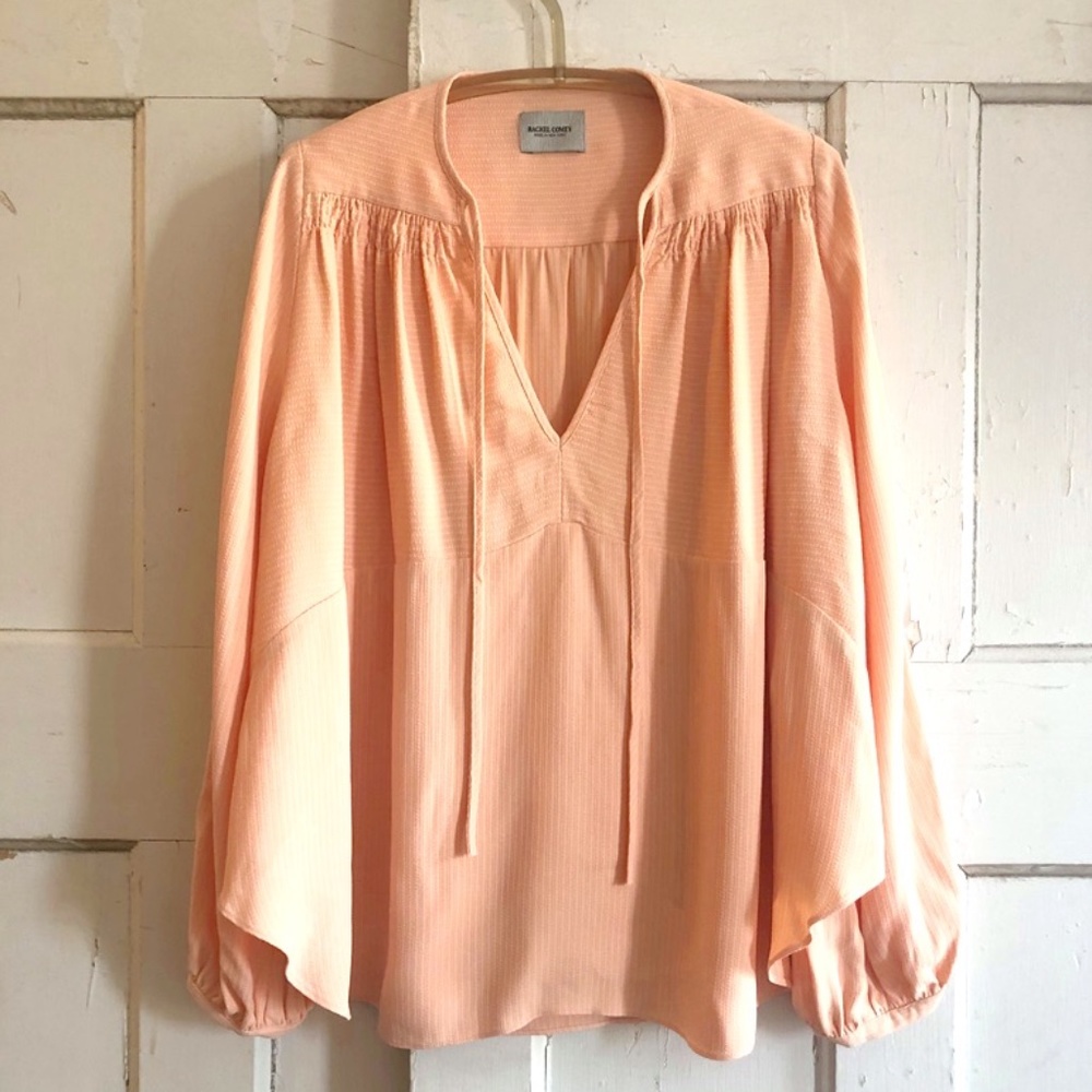 RACHEL COMEY Long Sleeve Tie Front Top Size: 2 (M)